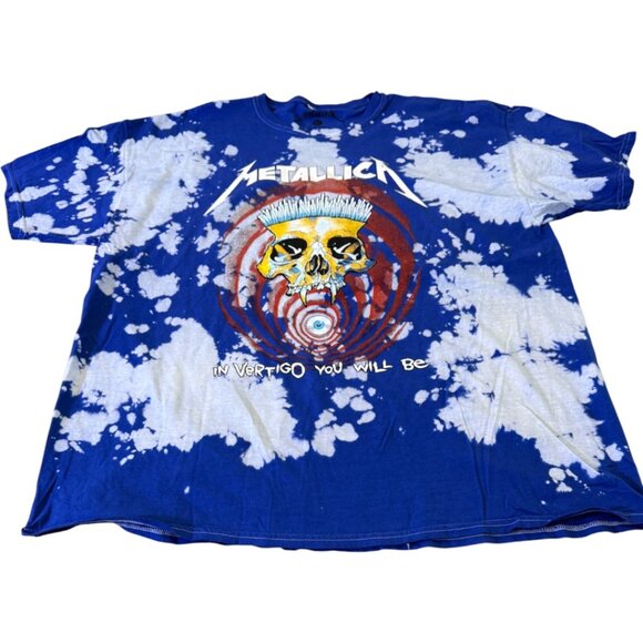 Metallica Blue Tie-Dye Short Sleeve Tee Size XL - Picture 2 of 9